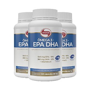 Kit Ômega 3 Óleo De Peixe EPA/DHA Vitafor 360 Cápsulas