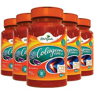 Kit Colágeno Tipo II com Vitamina C Katigua 150 Cápsulas