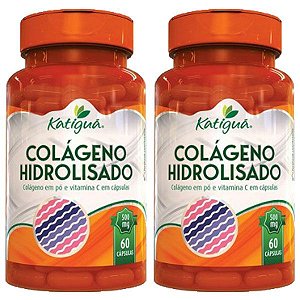 Kit Colágeno Hidrolisado Com Vitamina C Katigua 120 Cápsulas