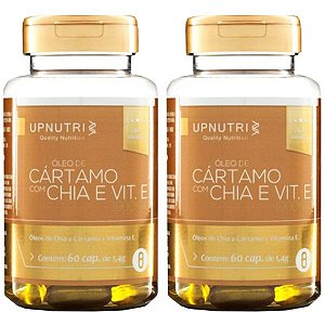 Kit Óleo De Cártamo Chia Vitamina E Upnutri Premium 120 Cáps