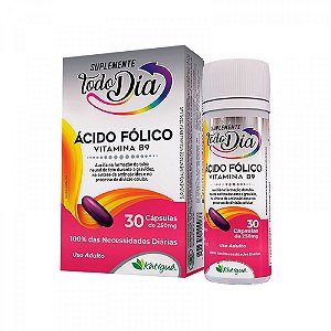 Vitamina B9 Ácido Fólico Katiguá STD Suplemento 30 Cápsulas