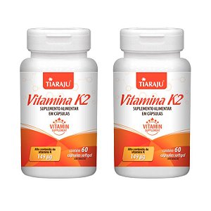 Kit Vitamina K2 Menaquinona Tiaraju Suplemento 120 Cápsulas