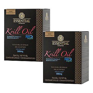 Kit Krill Oil Ômega 3 e Astaxantina Essential 120 Cápsulas