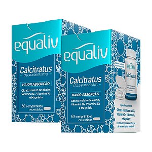 Kit Calcitratus Equaliv Cálcio Com Magnésio 120 Comprimidos