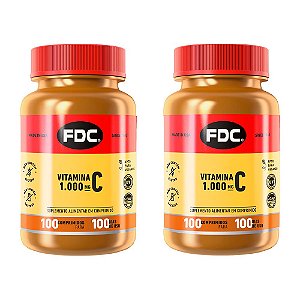 Kit Vitamina C 1000mg FDC Suplemento Antioxidante 200 Comp