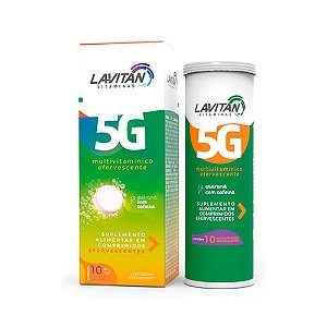 Lavitan 5G Efervescente Com Cafeína Cimed 10 Comprimidos