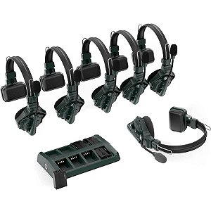 Hollyland Solidcom C1-6S Sistema Intercom Full-Duplex Wireless DECT com 6 Headsets