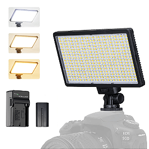 Greika LED-416 Iluminador com Bateria e Carregador NP-F550