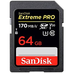 Cartão SanDisk Extreme SDXC UHS-I 64GB 170 MB/s