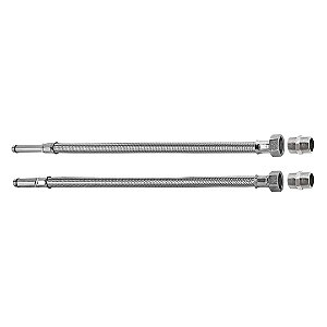 Ligação Flexível para Monocomando 40cm Rosca M12 x 1/2" Inox Blukit