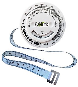 Fita Métrica 2 Metros Trena Antropométrica C/ Disco De Imc