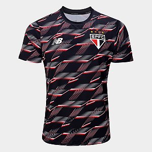 Camisa São Paulo 2025/2026 - Torcedor New Balance Masculino Pré Jogo Preta