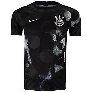 Camisa Corinthians 2025/2026 - Torcedor Nike Masculino Pré Jogo Preta