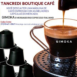 COMODATO ->KIT ( MÁQUINA DE CÁPSULAS + 6 CAIXAS DE CÁPSULAS GIMOKA MENSAIS)