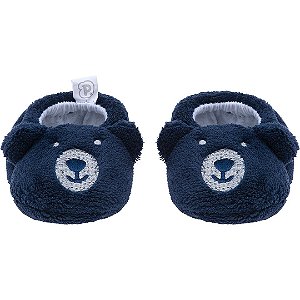 Pantufa Baby Urso Azul Marinho Pimpolho (0-7m)