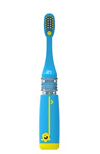 Escova Infantil Dosadora Magic Brush Macia Azul Angie (5a+)