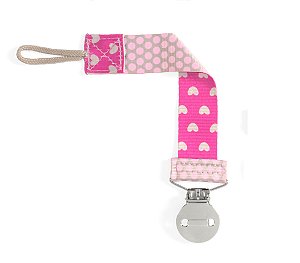 Prendedor de Chupeta Fashion Clip Girl Rosa Chicco (0m+)