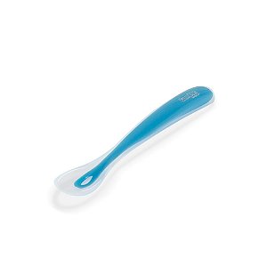 Colher de Silicone Baby Azul Comtac Kids (4m+)