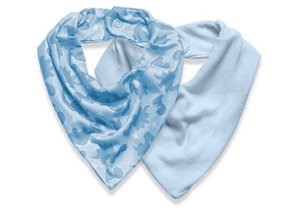 Babador Bandana Meus Dinos Azul Hug Baby - 2 Unidades