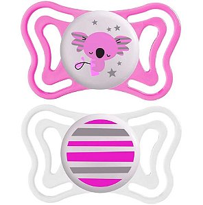 Chupeta PhysioForma Light Lumi Dupla Rosa Tamanho 1 (6-16m) Chicco