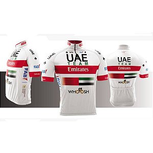 Camisa de Ciclismo UAE Team Tour Dry Fit c/ Ziper 15cm Manga Curta