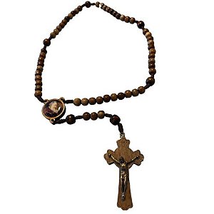 Terço de São Padre Pio com Foto Colorida - Com Saquinho