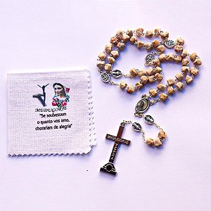 Terço de Pedras da Colina das Aparições de Medjugorje com a Cruz do Krizevac + Lencinho