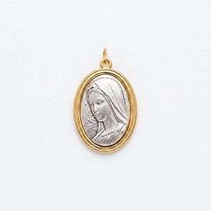 Medalha Rainha da Paz com as bordas douradas