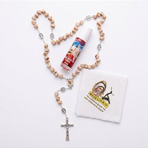 Kit: Terço Pedra + Óleo de Rosas