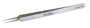Pinça Reta Aço Inox Griffin Aaa 14 Alta Qualidade Prata