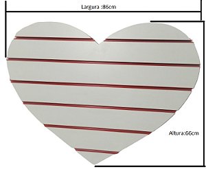 Painel canaletado slatwall em forma de CORAÇÃO - outras formas faça contato  (11) 94220-9117
