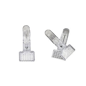 Presilhas Pequenas Acrílico Cristal Virgem Transparente - Para Cabides de 7 a 10mm de Diâmetro - CAIXA 250 PÇS - Pronta Entrega