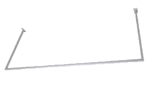 Arara Cabideiro Expositora de Teto Quadrada -120 cm de comprimento x 60 cm de braço- Super Resistente + 4 Parafusos c/ Buchas p/ Fixar - OUTLET