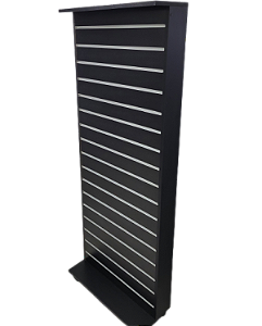 Gôndola Expositora 1 Face para Loja – Chapéu Superior, Rodas na Base e Canaletas PVC | MDF 18mm | 3 Tamanhos | Personalize via WhatsApp (11) 94220-9117