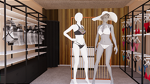 Kit Loja Pronta Lingerie Completa com Moveis e Expositores - Loja Rubi - Boutique p/ roupas e acessórios - Boutique de Lingerie Kit Completo -  Loja Rubi -  7.484,00 em até 10x sem juros