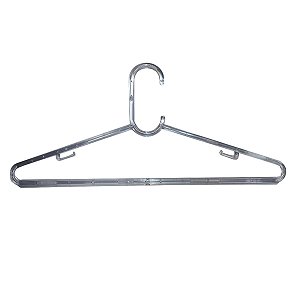 250 Cabides slim modelo C  adulto atacado - Acrílico, Prata, Branco ou Preto - 20cm alt. x 40cm larg. x 8mm Diâmetro- Pronta entrega
