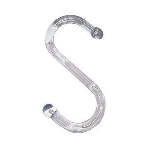 100 Gancho S para pendurar roupas de alta resistência |Transparente ou Preto | 14cm (A) x 9cm (L) x 10mm (diâmetro)- Pronta Entrega