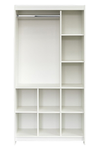 Armário Colmeia Cabideiro em "L" (Esq. ou Dir) - 100% MDF 15mm - Reforçado - 1,85(A) x0,92(L) x0,32(P) - PRONTA ENTREGA