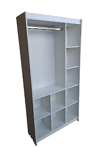 Armário Colmeia Cabideiro em "L" (Esq. ou Dir) - 100% MDF 15mm - Reforçado - 1,85(A) x0,92(L) x0,32(P) - PRONTA ENTREGA