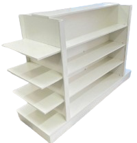 Gôndola Central com Prateleiras em Todos os Lados – 100% MDF 15mm – Estrutura Versátil e Reforçada – 1,20m Altura x 1,80m Largura x 0,60m Profundidade - PRONTA ENTREGA