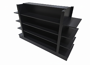 Gôndola Ilha de Venda Central 100% MDF com Prateleiras 360° – Estrutura Reforçada | 1,20m x 1,80m x 0,6m| Pronta Entrega