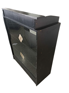 Balcão Caixa Vitrine de Vidro - MDF 100% 15MM - VERSÁTIL - 1,10m de Altura x 0,85cm de Largura x 0,38cm de Profundidade - PRONTA ENTREGA