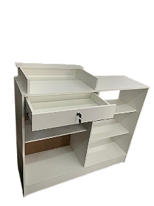 Balcão caixa vitrine atendimento/recepção - MDF 100% 15mm - PRÁTICO E MODERNO - 1,10m de altura x 1,20m de largura x 0,38cm de Profundidade - PRONTA ENTREGA