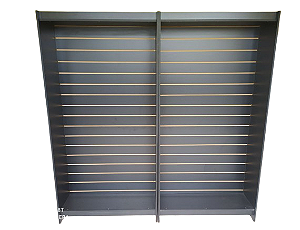 Kit com dois módulos Armário Estante Canaletado em  MDF 15mm - Reforçado - 1,85(A) x1,84(L) x0,32(P) - PRONTA ENTREGA