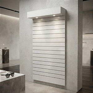 Gôndola Expositor de Fixar em Parede com Iluminação Bivolt e Bordas Engrossadas | MDF 18mm | 1,90m x 90cm | Pronta entrega - Outras medidas (11) 99761-2721