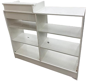 Balcão Meio a Meio (Todo Vitrine) - MDF 100% 15MM - SUPER REFORÇADO - 1,00m(A) x 1,70m(L) x 0,38m(P) - PRONTA ENTREGA