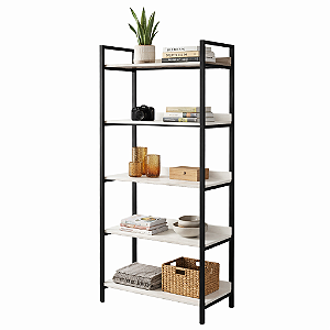 Estante Prateleira Industrial Metalon Premium com 5 Prateleiras em MDF 1,90 A x 0,90 L x 0,38 P