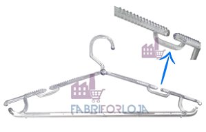 250 Cabide Gaúcho Adulto MULTIUSO- Antiderrapante + Cavas Superiores + Cavas Laterais - Acrílico Cristal Virgem