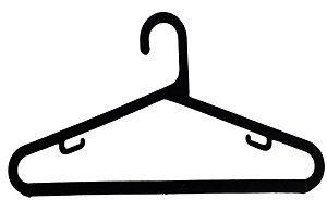 Cabide de Veludo Preto Extra Reforçado Modelo Tradicional com 40 cm Larg. x 20cm Altura x 12 mm Diâmetro- Whats 11-97143-1706