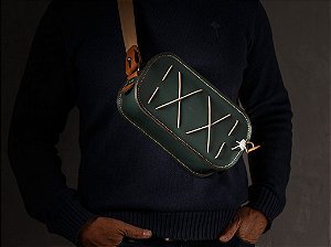 Bolsa Tetrix - Couro Verde